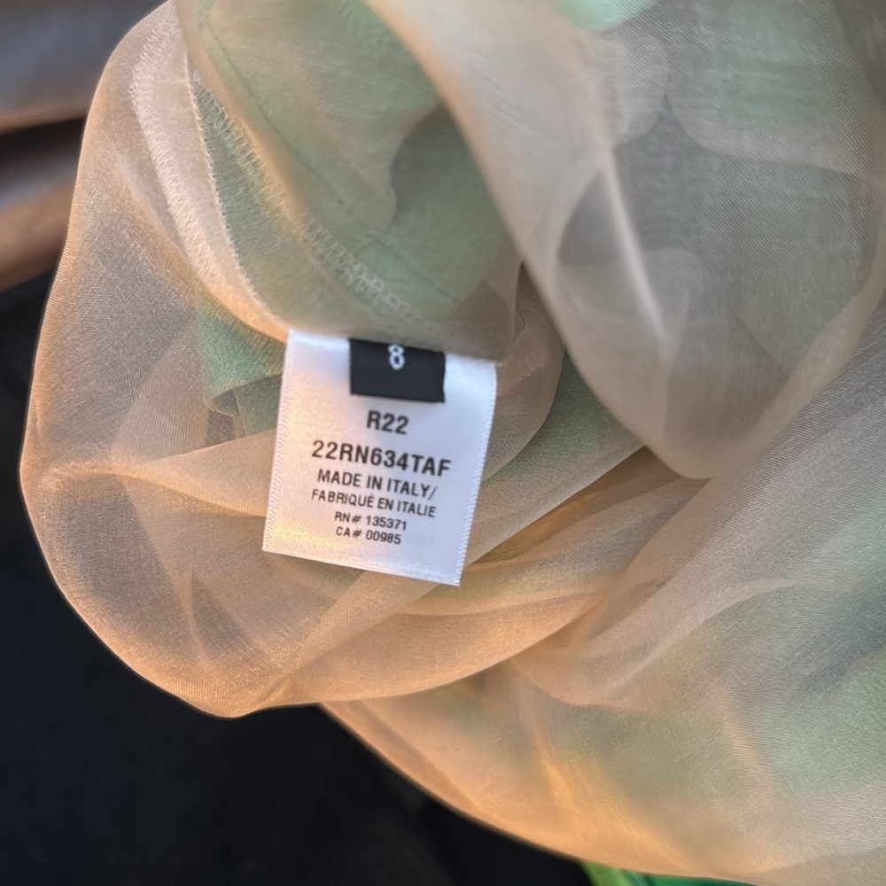 Oscar de la Renta Silk-Taffeta Asymmetric Bow Mini Cocktail Dress Sz8 - Picture 5 of 9